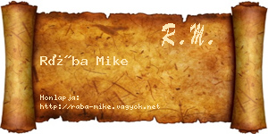 Rába Mike névjegykártya
